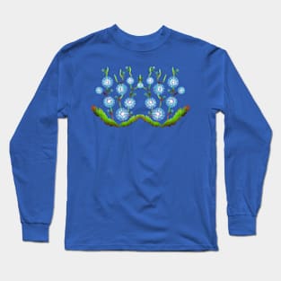 Blue wild flowers Long Sleeve T-Shirt